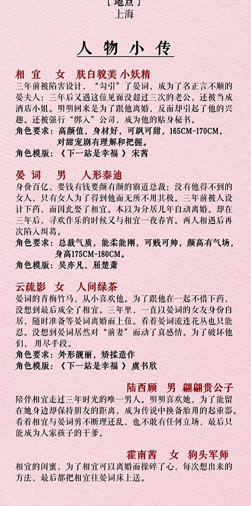 【通告】：6月20日下午微电影选角面试在羽翼国际